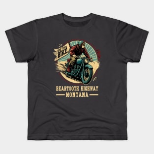 Beartooth Highway Montana - Ride your bike Kids T-Shirt